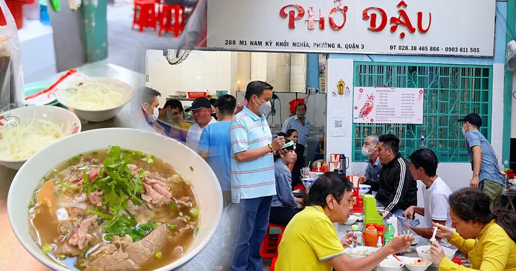 try Phở Dậu at 288 M1 Nam Ky Khoi Nghia Street.